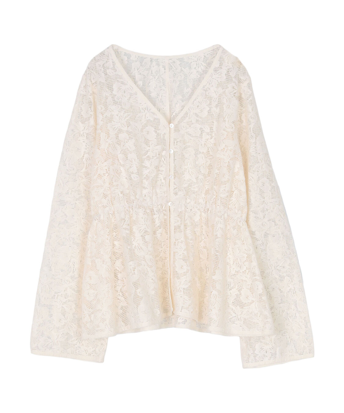 titivate「Vネックペプラムデザインレースブラウス」|シャツ・ブラウス|