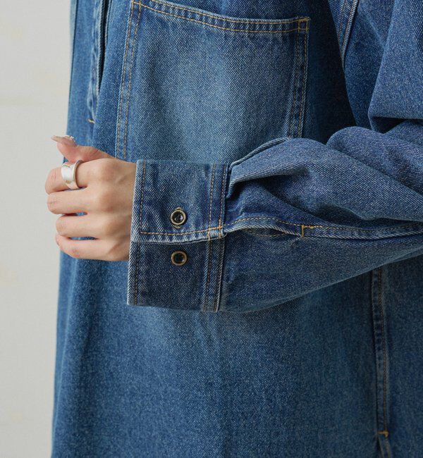  「【＠noricorico102企画】ヴィンテージライクデニムチュニックシャツ」|シャツ・ブラウス|