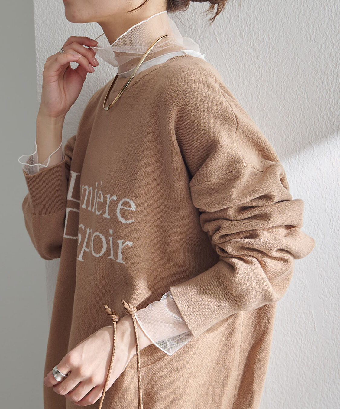  「【＠sein___000企画】ジャガードロゴ2WAYニットプルオーバー」|キャミソール|