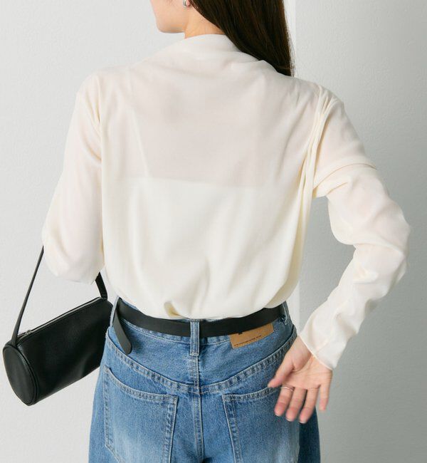  「【新色追加/リバイバル】ナイロンチュールベロアハイネックトップス」|Tシャツ・カットソー|