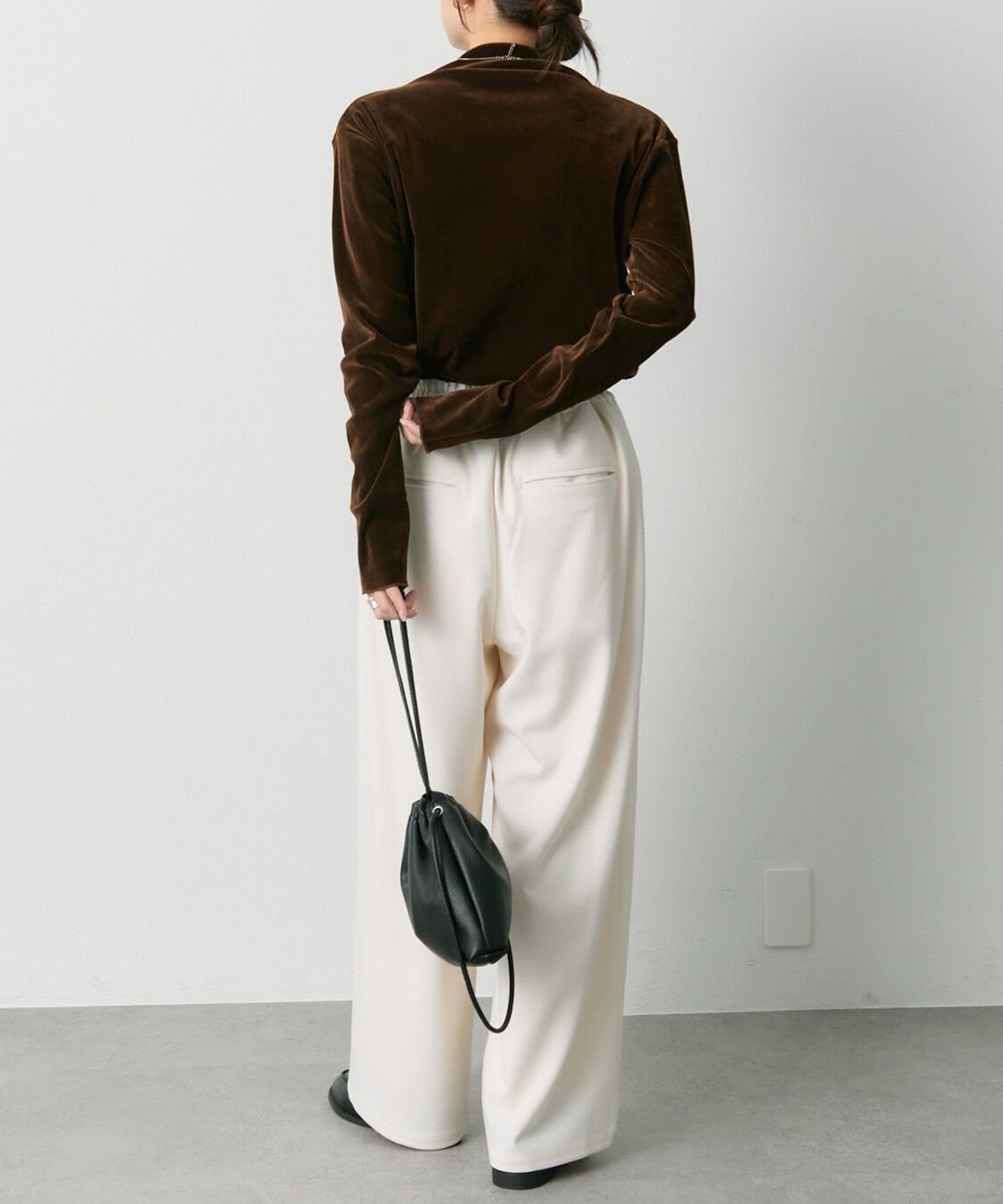  「【新色追加/リバイバル】ナイロンチュールベロアハイネックトップス」|Tシャツ・カットソー|