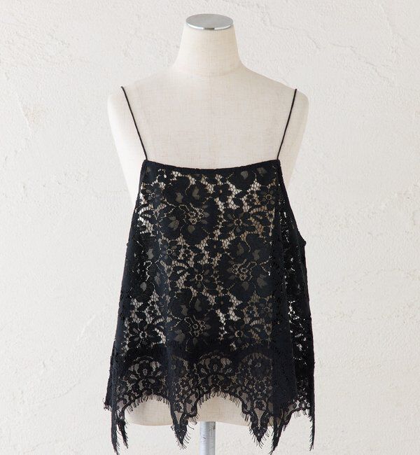  「フラワーモチーフレースキャミ」|キャミソール|