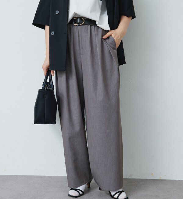  「【リニューアル】ツータックウエストゴムストレッチパンツ」|その他|