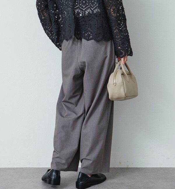  「【リニューアル】ツータックウエストゴムストレッチパンツ」|その他|