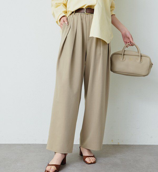  「【リニューアル】ツータックウエストゴムストレッチパンツ」|その他|