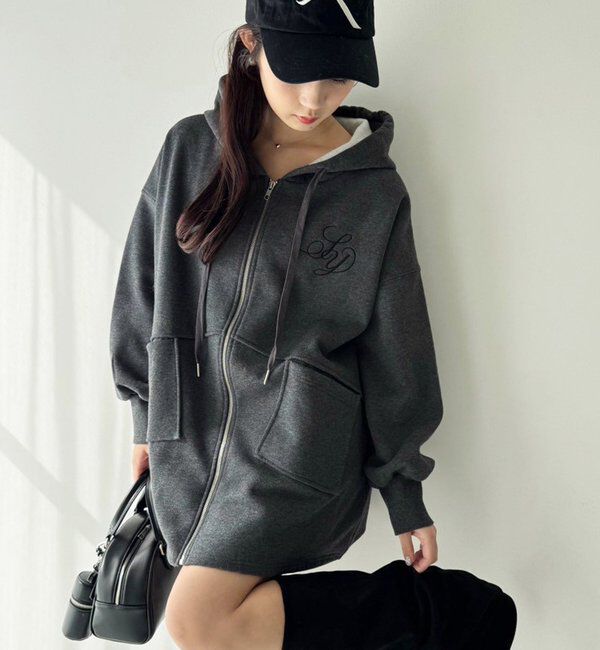  「【WEB限定】ビッグシルエットジップパーカー／裏毛」|プルオーバー|