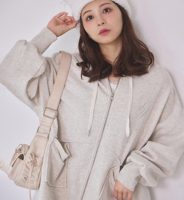  「【WEB限定】ビッグシルエットジップパーカー／裏毛」|プルオーバー|