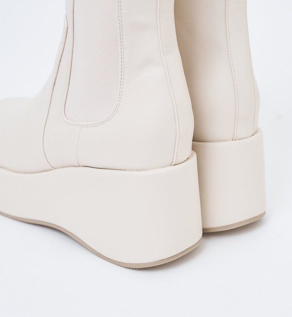  「【マイナス3キロ見え】サイドゴアボリュームソールショートブーツ」|その他|