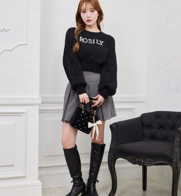  「【リボン取り外し可能】ポインテッドストレッチブーツ」|その他|