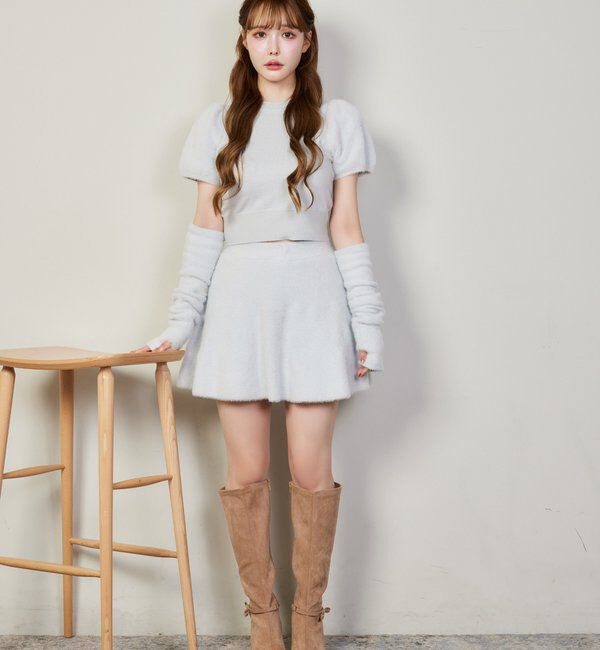  「【リボン取り外し可能】ポインテッドストレッチブーツ」|その他|