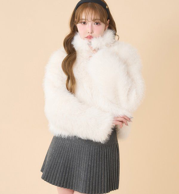  「フェイクファーショートブルゾン」|ダウンベスト・ベスト|