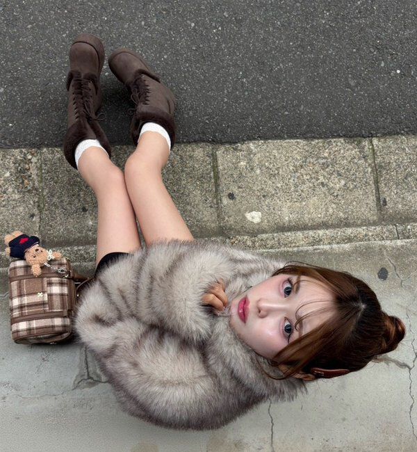  「フェイクファーショートブルゾン」|ダウンベスト・ベスト|