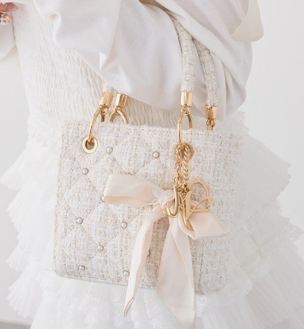  「チャーム付きキルティングミニバッグ」|ショルダー・メッセンジャー|