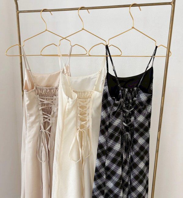  「肩リボンニットセットワンピース」|ワンピース|