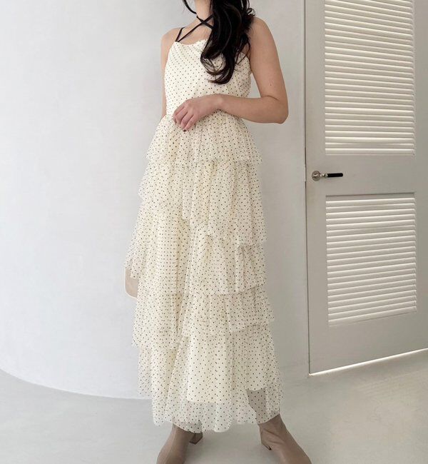  「【WEB限定リバイバル】ティアードチュールワンピース」|ワンピース|