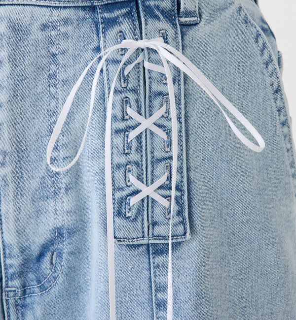  「【Denim Collection】レースアップデニムパンツ/SMサイズ展開あり」|その他|