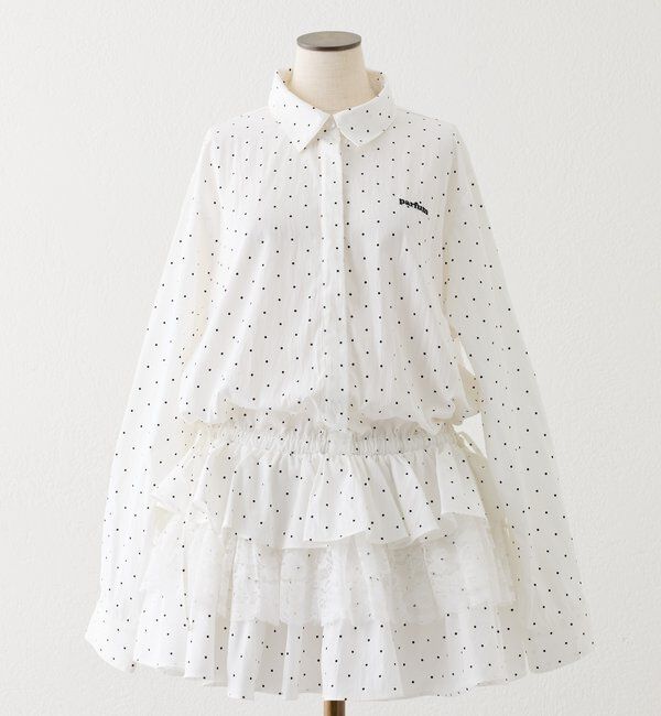  「裾ティアードシャツワンピース」|シャツ・ブラウス|