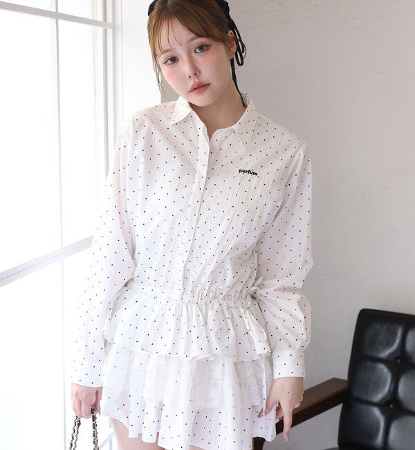  「裾ティアードシャツワンピース」|シャツ・ブラウス|