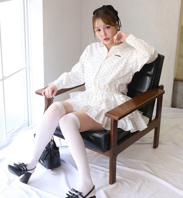  「裾ティアードシャツワンピース」|シャツ・ブラウス|