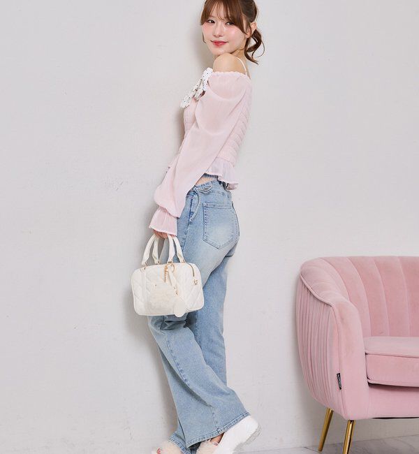  「シャーリングリボンブラウス」|シャツ・ブラウス|