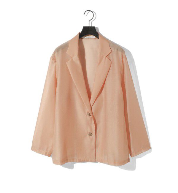 MIDIUMISOLID「MIDIUMISOLID for Ladies シアーシャツジャケット」|テーラードジャケット|