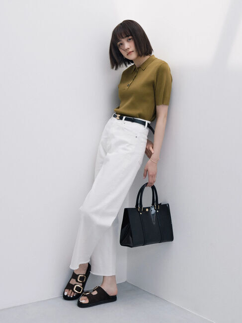 Te chichi「【松井愛莉着用】カーブDenimパンツ《2025summer catalog item》」|その他|オフホワイト