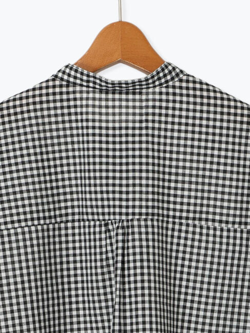 Lugnoncure「【イージーケア】無地/柄アソート金釦バンドカラーシャツ」|シャツ・ブラウス|