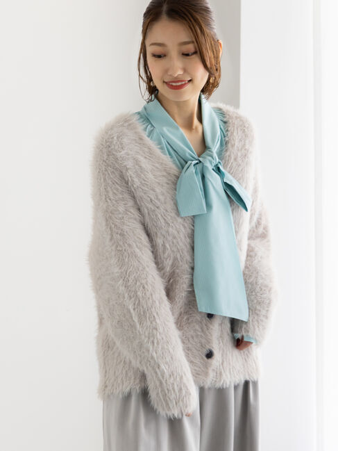 Te chichi「シャギーVネックカーディガン」|カーディガン|Ｓグレー