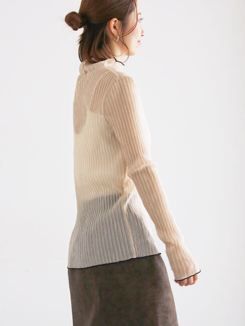 Te chichi「ランダムプリーツシアーインナー」|Tシャツ・カットソー|