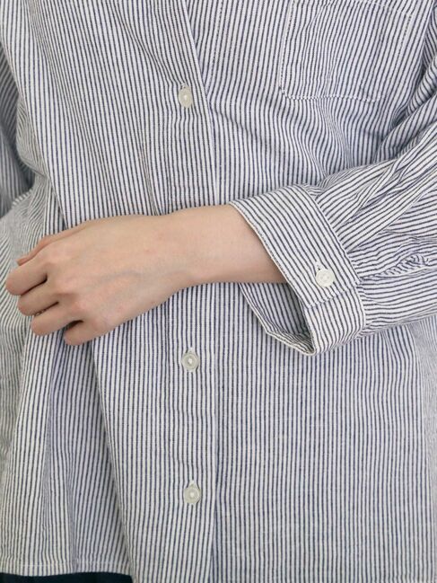 Samansa Mos2「バンドカラーゆるシャツ」|シャツ・ブラウス|