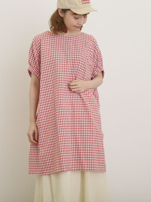 Samansa Mos2「袖口ギャザー前後2WAYチュニック」|シャツ・ブラウス|