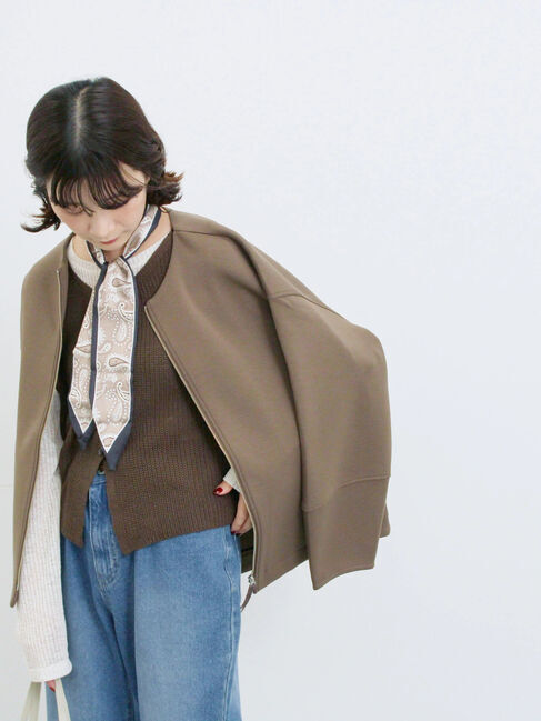 Samansa Mos2 blue「バンダナ付きニットベスト」|ニット・セーター|