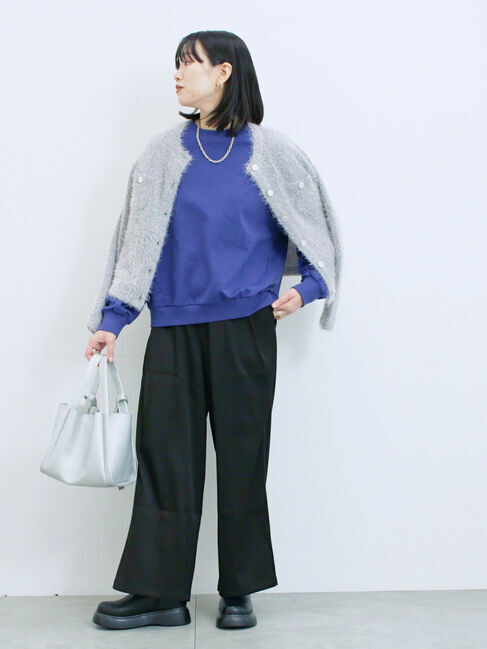 Samansa Mos2 blue「ポーチ付2WAYスクエアバッグ」|その他|