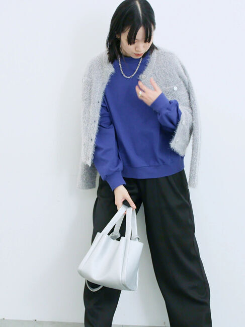 Samansa Mos2 blue「ポーチ付2WAYスクエアバッグ」|その他|