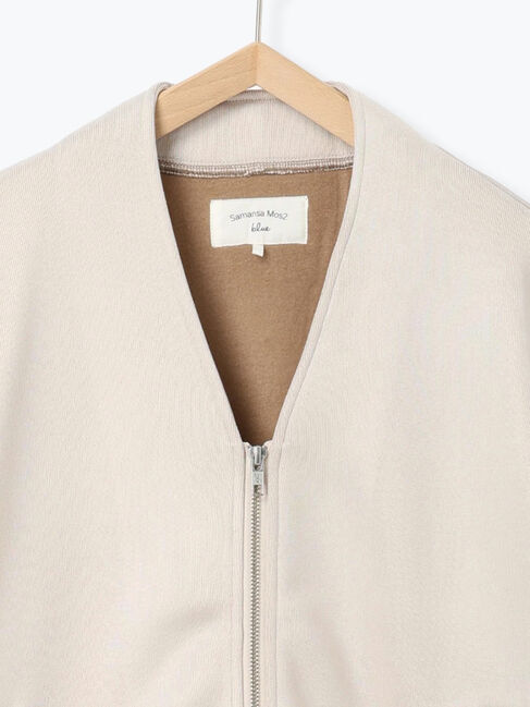 Samansa Mos2 blue「【マシンウォッシャブル】マルチスタイルボンディングブルゾン」|ブルゾン・スタジャン|