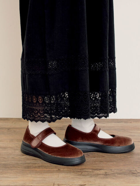 Samansa Mos2「ベロアストラップスニーカー」|スニーカー|