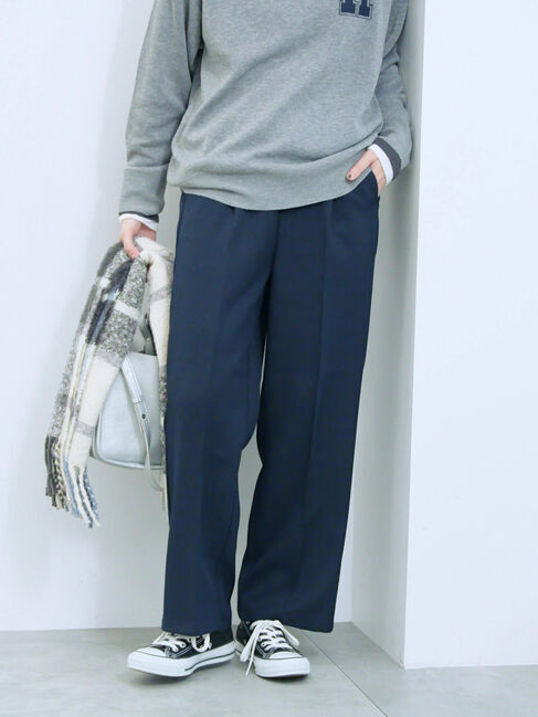 Samansa Mos2 blue「カチオン染めチェックパンツ」|その他|ネイビー