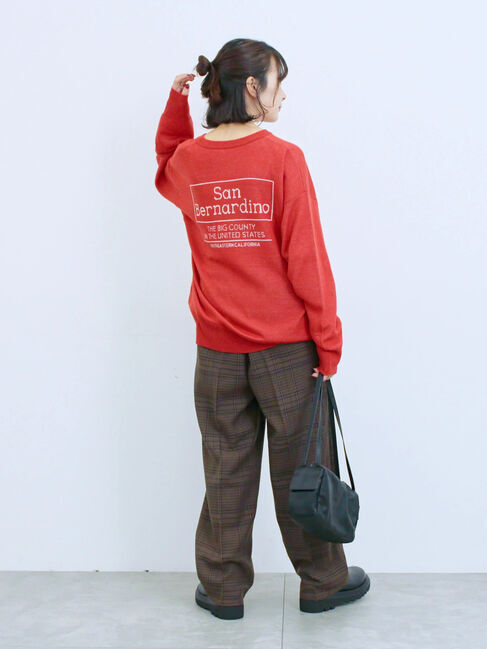 Samansa Mos2 blue「カチオン染めチェックパンツ」|その他|