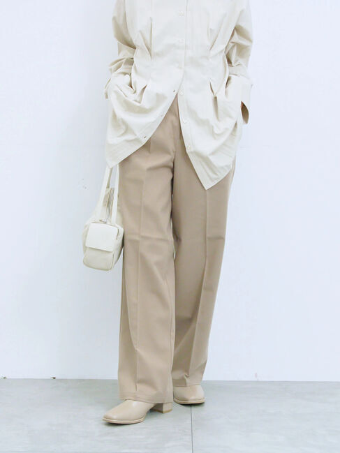 Samansa Mos2 blue「サイドタブ付きパンツ」|その他|