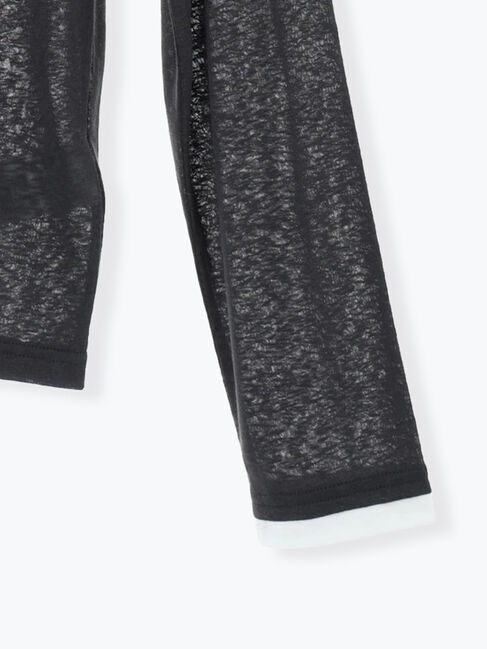 Samansa Mos2 blue「レイヤード風ロンT」|Tシャツ・カットソー|