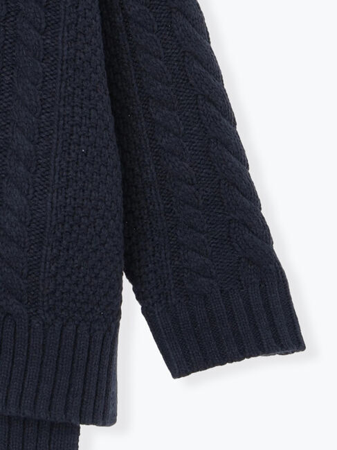 sm2rhythm「ハイネックケーブルニットプルオーバー」|ニット・セーター|