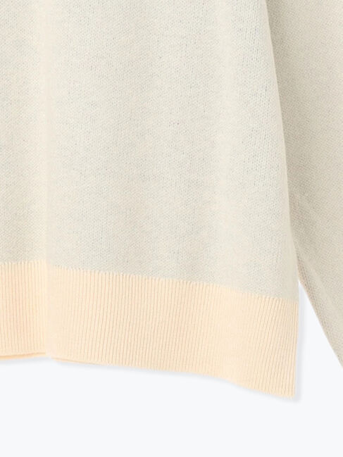 Samansa Mos2 blue「【Hug knit】ロゴプルオーバー」|ニット・セーター|