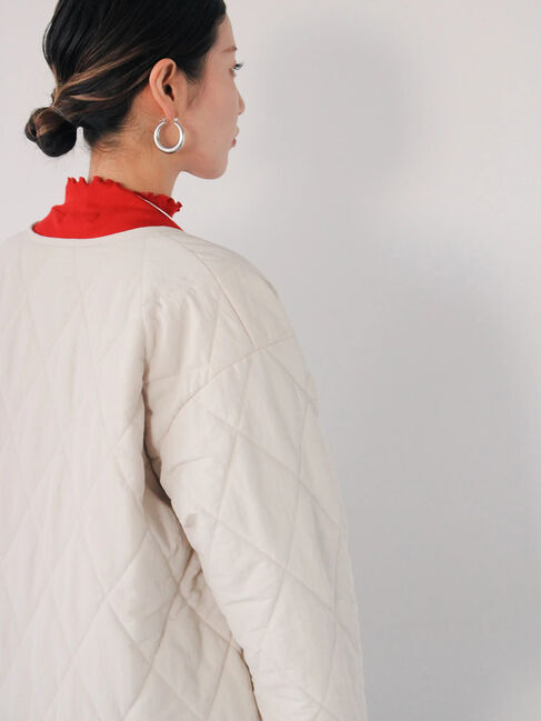 Samansa Mos2 blue「キルトミドルコート」|その他|