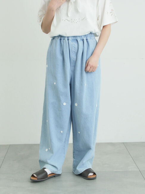 Samansa Mos2「3Dレースモチーフ付きパンツ」|その他|