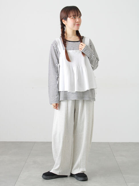 Samansa Mos2「ピンタックレースビスチェ」|シャツ・ブラウス|