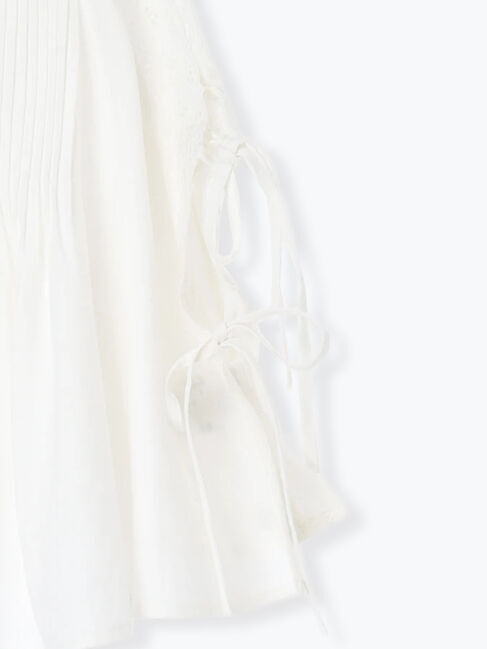 Samansa Mos2「ピンタックレースビスチェ」|シャツ・ブラウス|