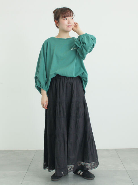 Samansa Mos2「袖タックTシャツ」|Tシャツ・カットソー|