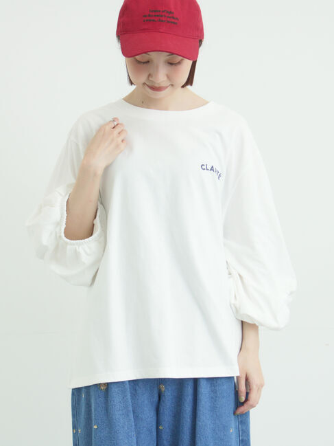 Samansa Mos2「袖タックTシャツ」|Tシャツ・カットソー|