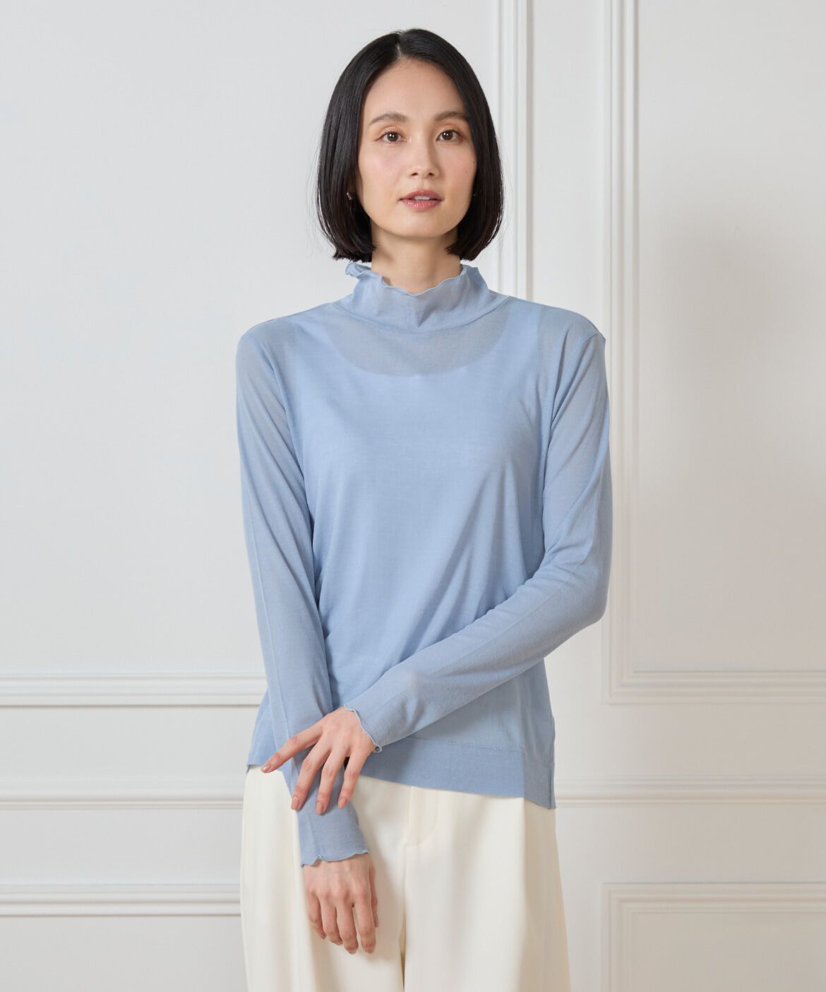 7-IDconcept.「シアーハイネックプルオーバー」|Tシャツ・カットソー|