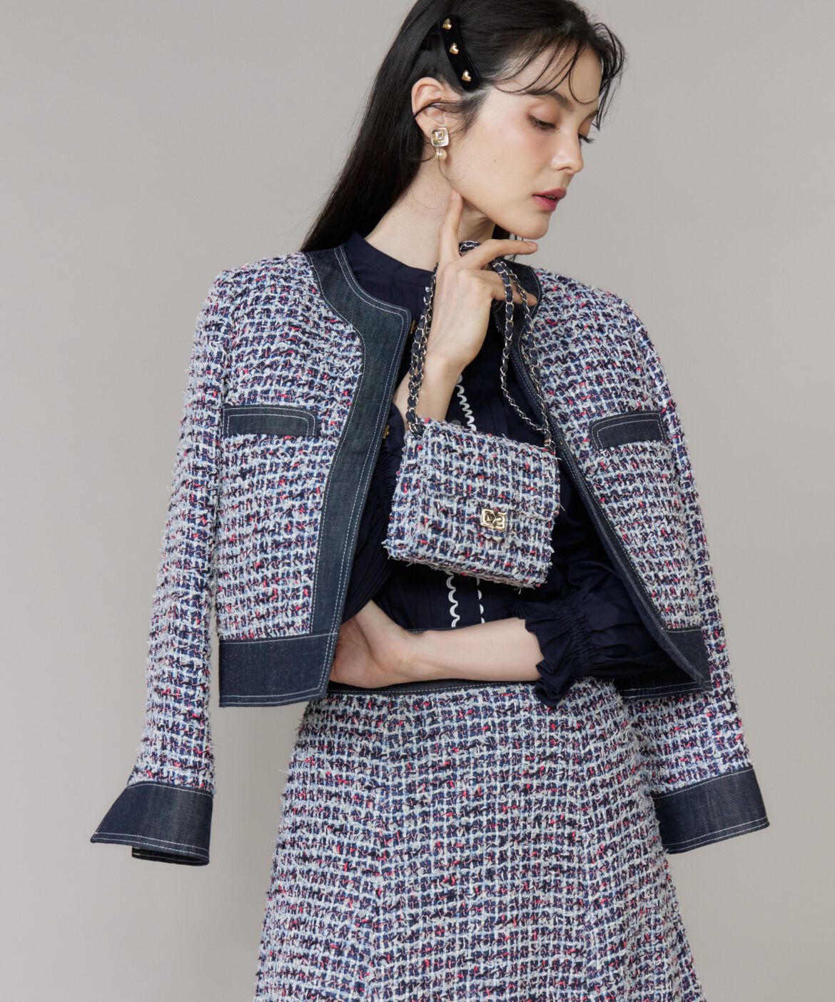 Maglie le cassetto「《大きいｻｲｽﾞ》ﾃﾞﾆﾑﾌｧﾝｼｰﾂｲｰﾄﾞｼﾞｬｹｯﾄ《M Maglie l」|その他|